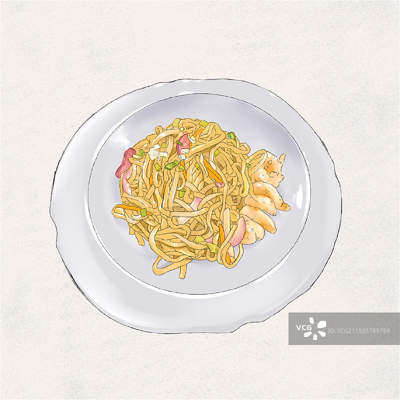 一碗炒面图片素材