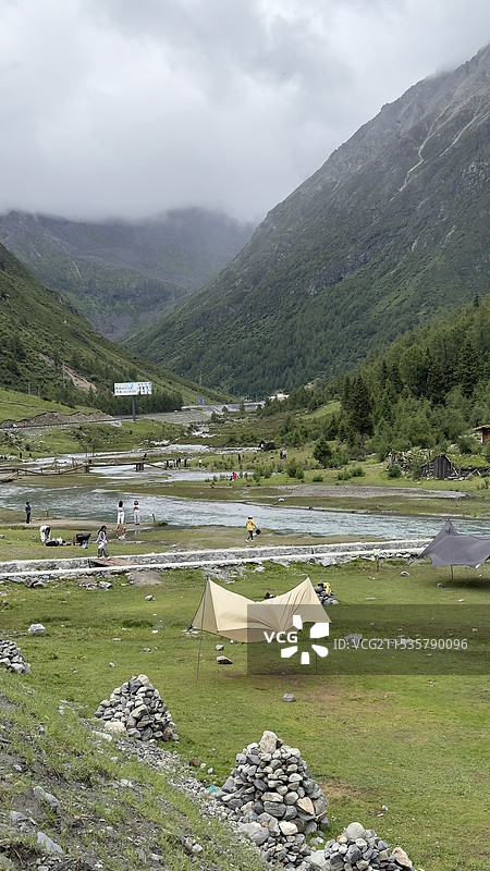 毕棚沟夏天风光图片素材
