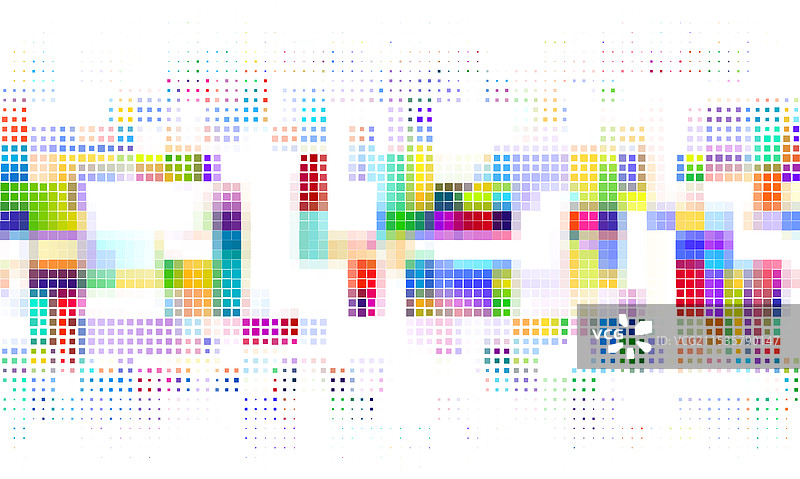 白色背景上的彩色点状半色调图片素材