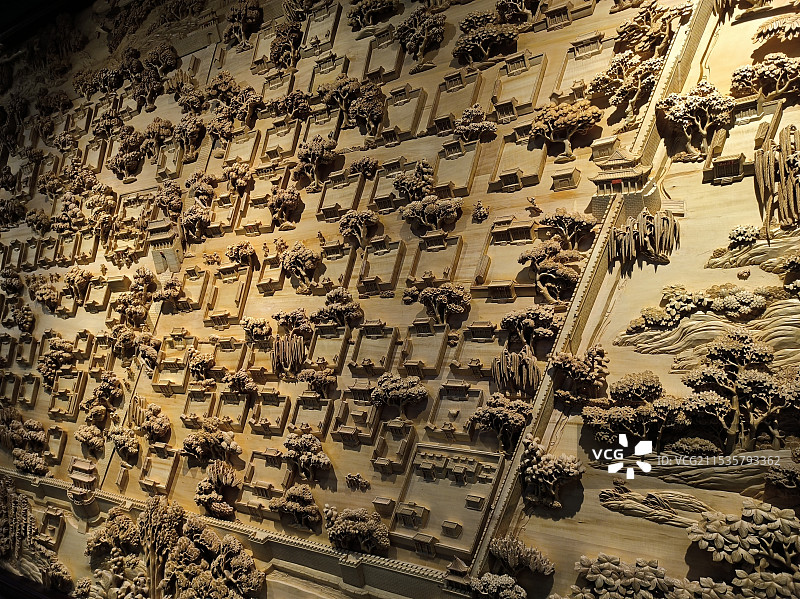 呼和浩特老城区浮雕模型图片素材