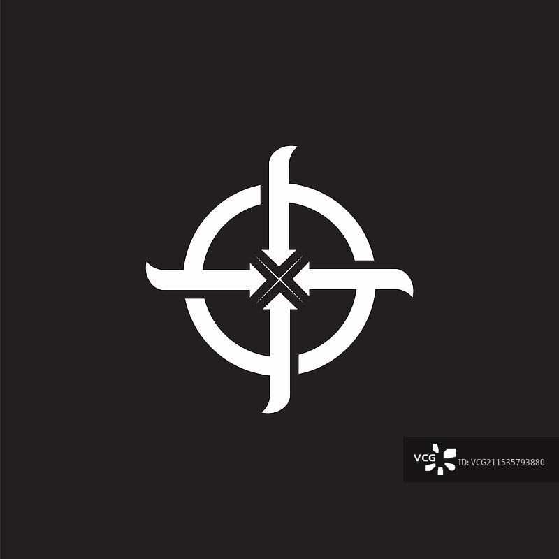 中心点旋转目标简单几何图形图片素材