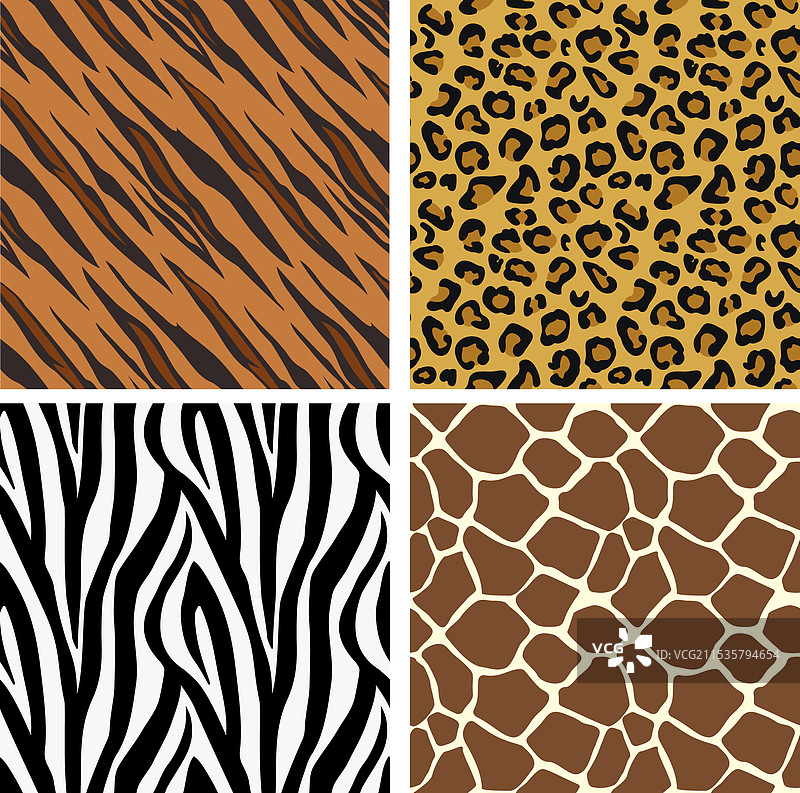 动物印花图案无缝瓷砖图片素材