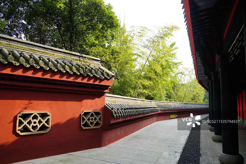 亚洲最大的十方丛林之一的四川峨眉山大佛禅院初冬风貌图片素材