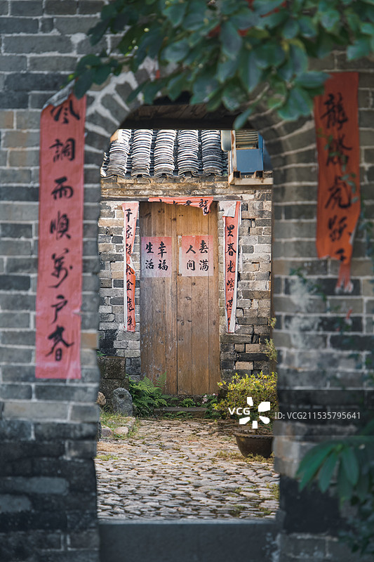 连城县培田古村落图片素材