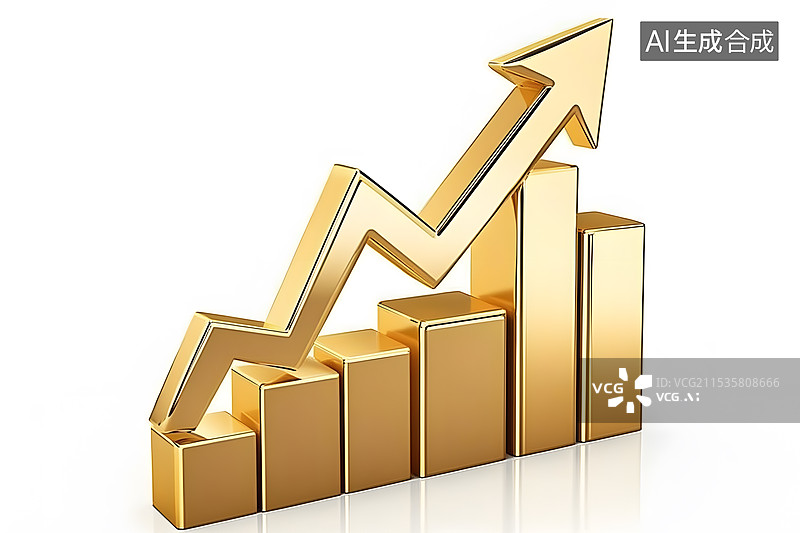 【AI数字艺术】正向增长金融概念图图片素材