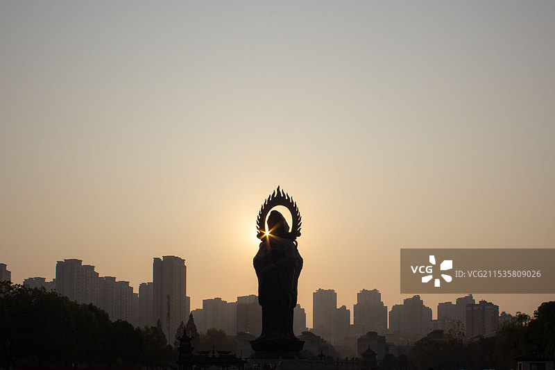 武汉归元禅寺双面观音图片素材