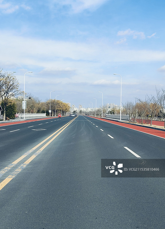 威海干净的道路图片素材