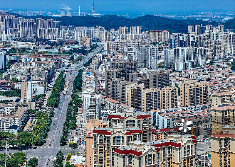 荆门市 掇刀区 红星时代广场 象山大道 生态运动公园 航拍图片素材