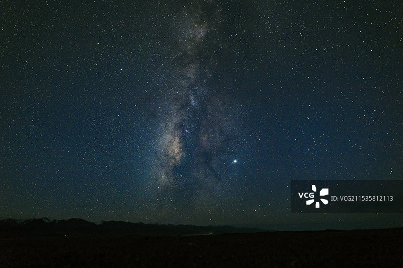 纳木错的星空银河图片素材