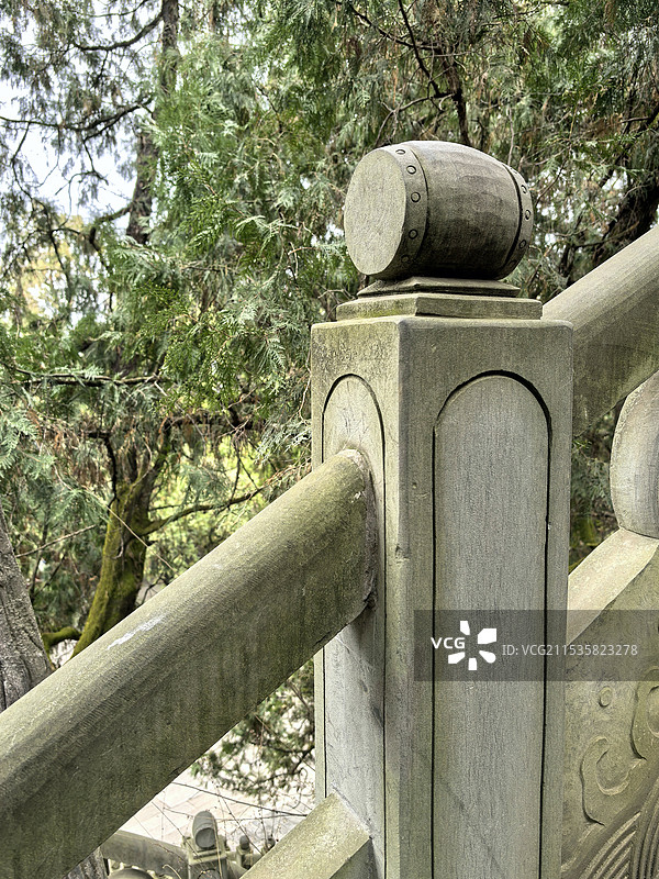 黄陵桥山标志性石栏图片素材