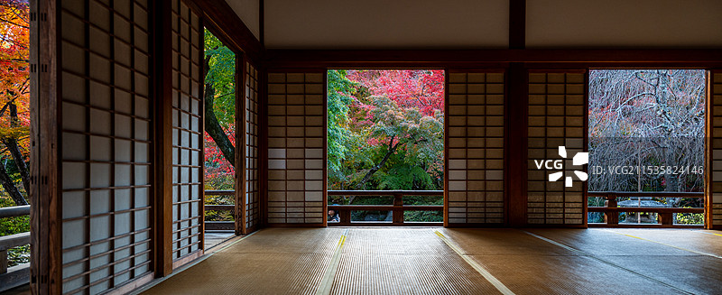 京都岚山宝筐院的庭院图片素材