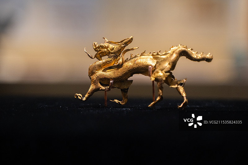 杭州西湖出水文物北宋金龙特写图片素材