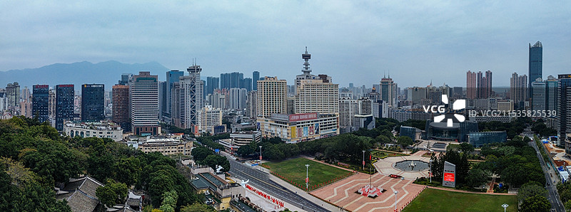 福州 五一广场 定光寺 协和医院 五一商场 于山风景名胜 福建大剧院 古田路 正大广场 元洪大厦 正图片素材