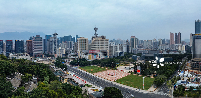 福州 五一广场 定光寺 协和医院 五一商场 于山风景名胜 福建大剧院 古田路 正大广场 元洪大厦 正图片素材