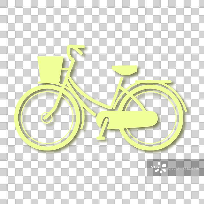 黑色背景下的自行车卡通特写镜头图片素材