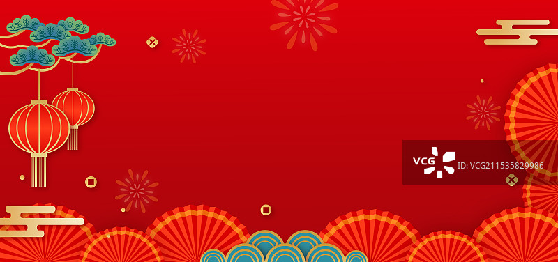 2025年蛇年新年春节红色剪纸企业年会年终盛典国潮风矢量插画背景图片素材