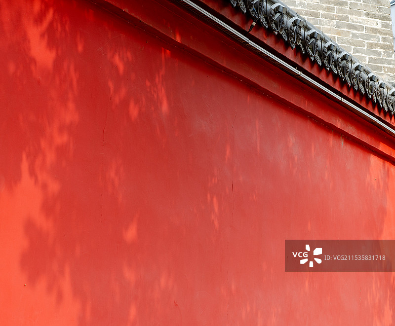 洛阳市周公庙的红墙图片素材