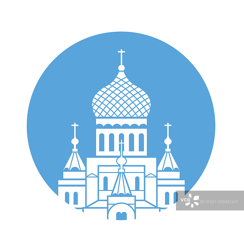 索菲亚教堂矢量剪影图片素材