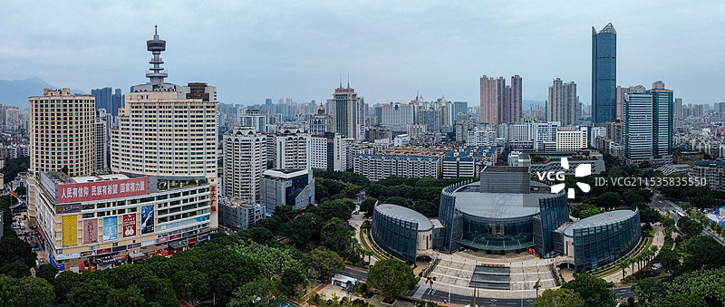 福州 五一广场 定光寺 协和医院 五一商场 于山风景名胜 福建大剧院 古田路 正大广场 元洪大厦 正图片素材