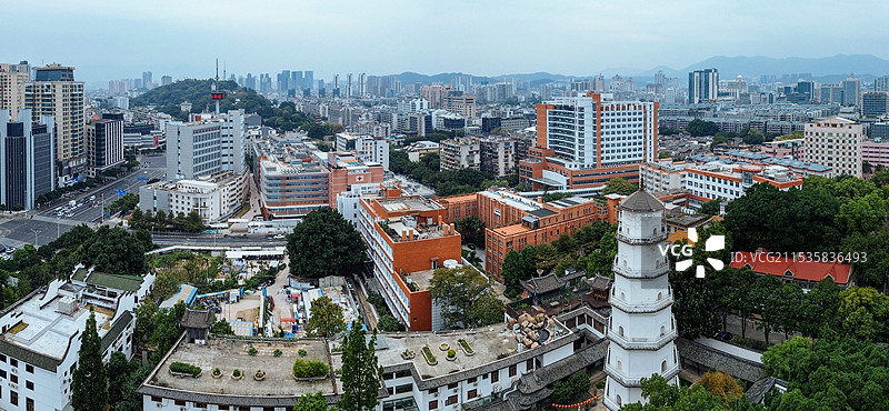 福州 五一广场 定光寺 协和医院 五一商场 于山风景名胜 福建大剧院 古田路 正大广场 元洪大厦 正图片素材