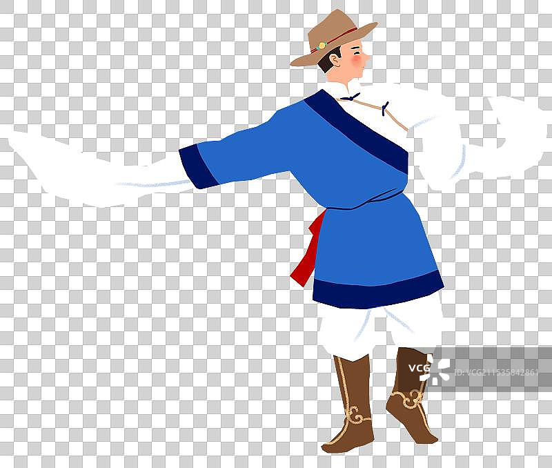 跳舞的藏族男子图片素材