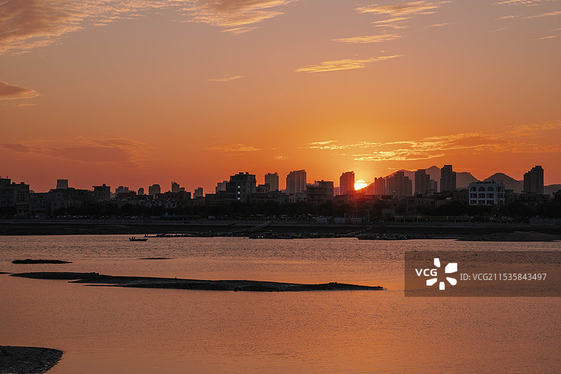 厦门彩虹跑道闽石园日落图片素材