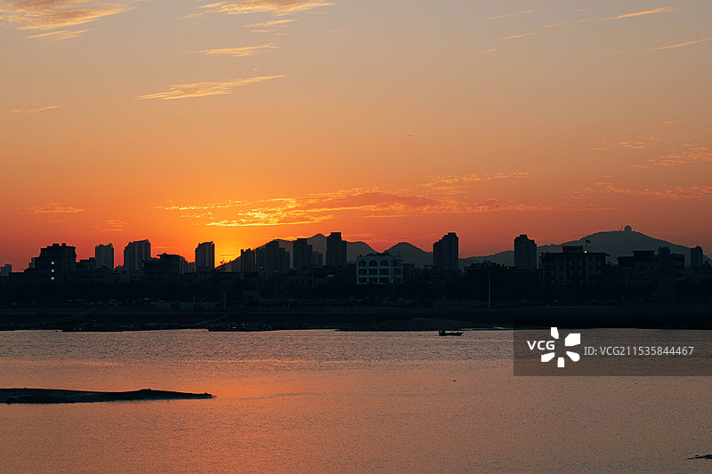 厦门彩虹跑道闽石园日落图片素材