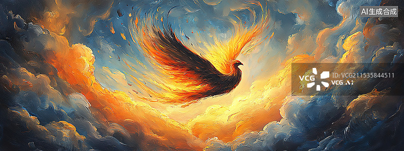 【AI数字艺术】凤凰 玄鸟图片素材