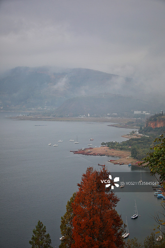 云南抚仙湖一景图片素材