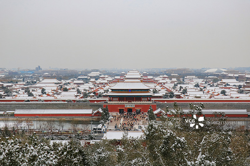 故宫雪景图片素材
