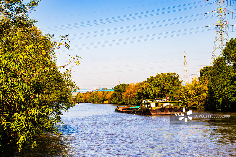 秋冬时节-通扬运河风光图片素材