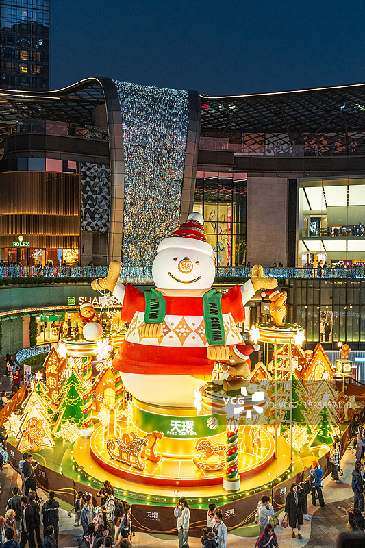 天环广场雪人图片素材