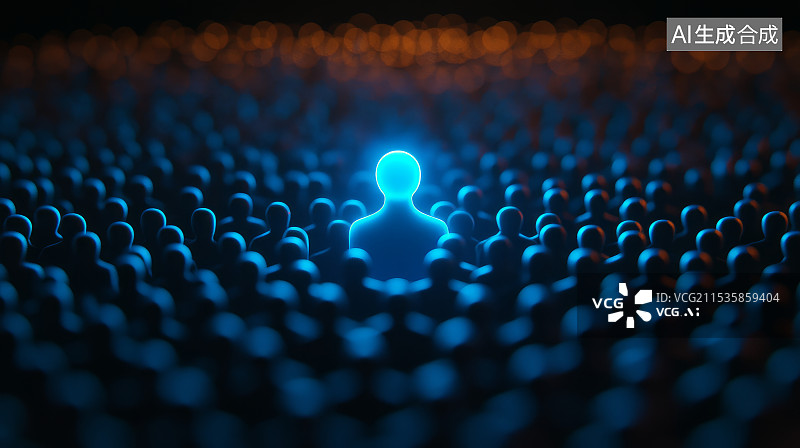 【AI数字艺术】团队领导者概念3d渲染图片素材