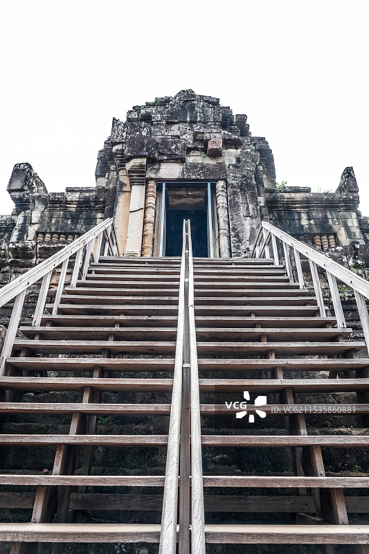 世界文化遗产柬埔寨茶胶寺的台阶图片素材