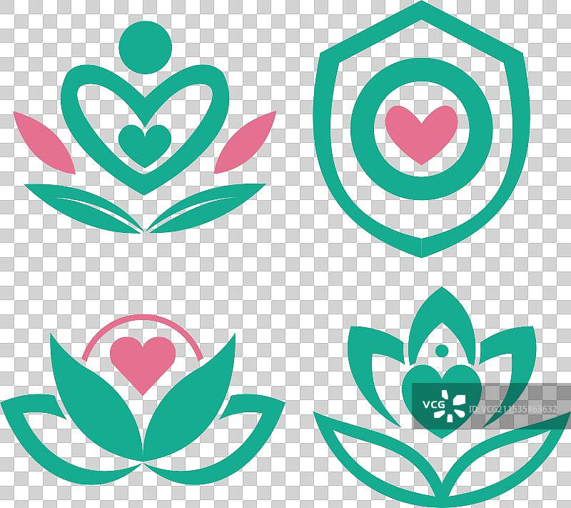 自然美丽水疗标志设计概念图片素材