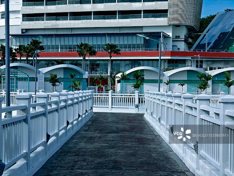 马来西亚波德申海上大红花度假村图片素材