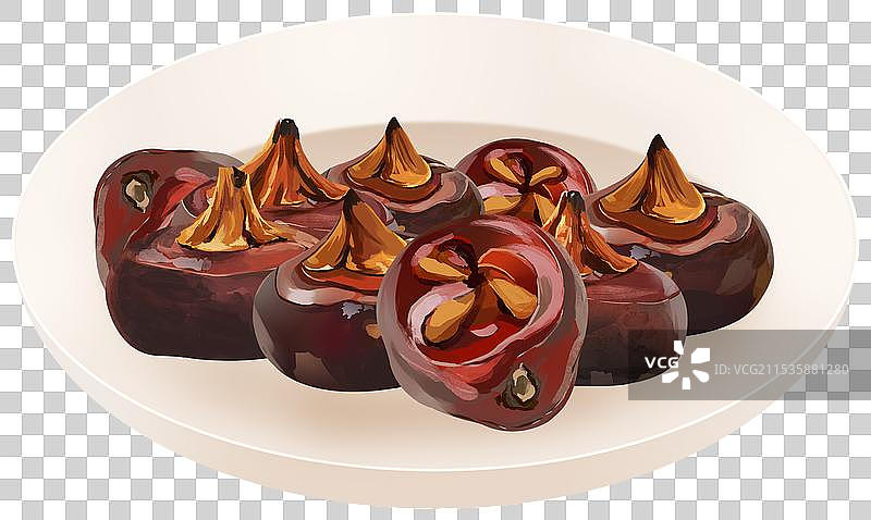 水果水产养殖生态环境农村乡下乡村农田马蹄荸荠草本植物元素饮食吃资讯插画图片素材