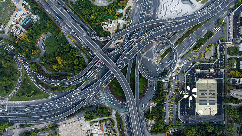 南京新庄立交航拍俯视图图片素材