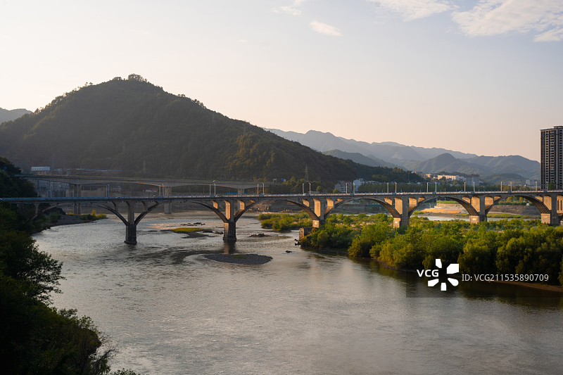 石泉汉江大桥图片素材