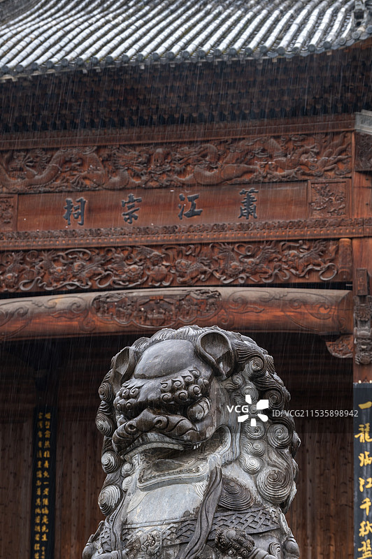 江西婺源萧江宗祠外景图片素材