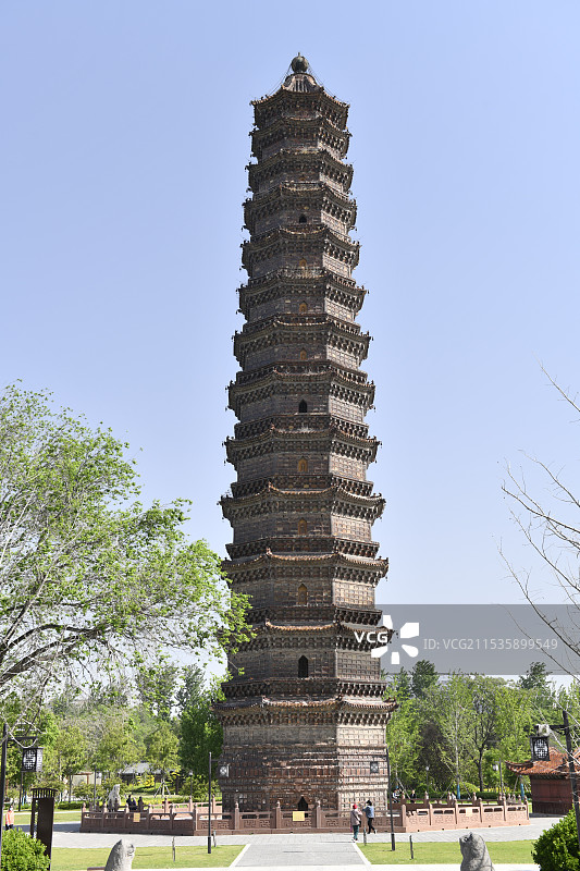 中国古塔揽胜/河南篇：开封【佑国寺塔】铁塔/无后期原图图片素材