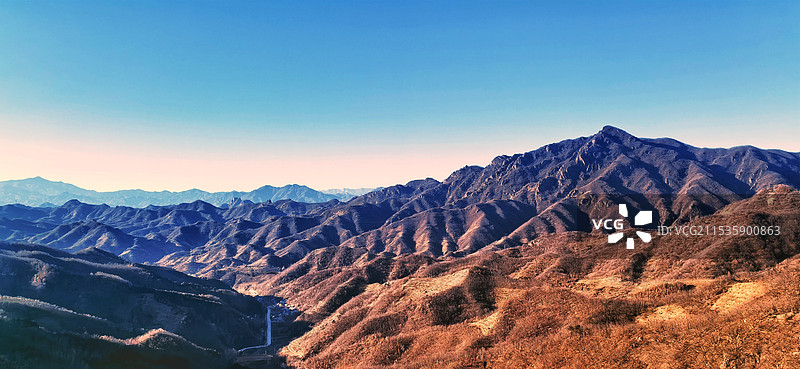 冬日承德兴隆燕山山脉风光图片素材