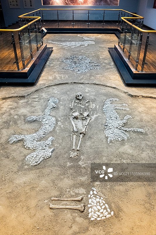 河南濮阳西水坡遗址中华第一龙图片素材