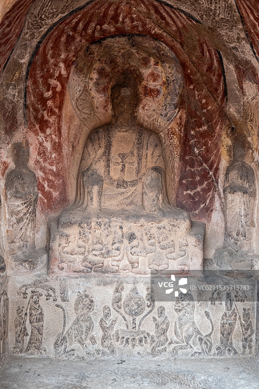 河南洛阳万佛山石窟图片素材