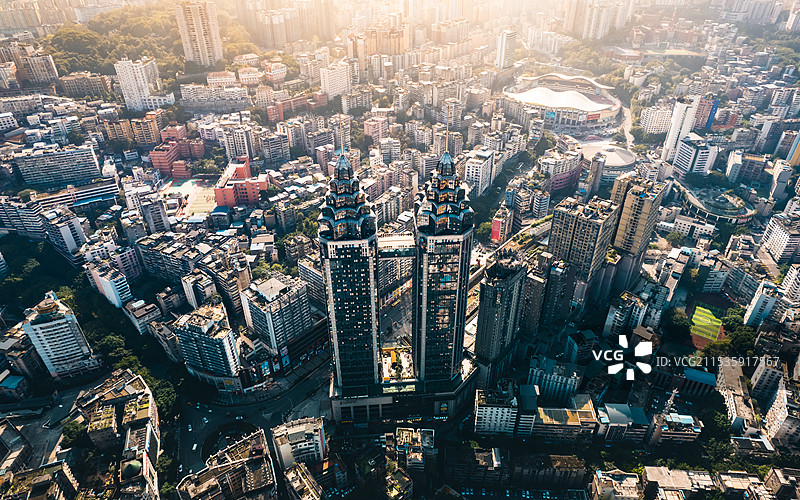 航拍重庆涪陵泽胜中央广场图片素材