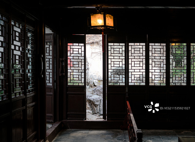 苏州园林，艺圃，冬天图片素材