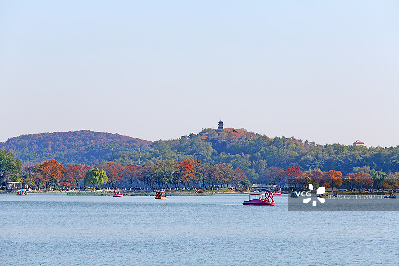 秋天的南京玄武湖公园图片素材