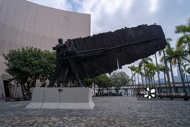香港尖沙咀雕塑图片素材