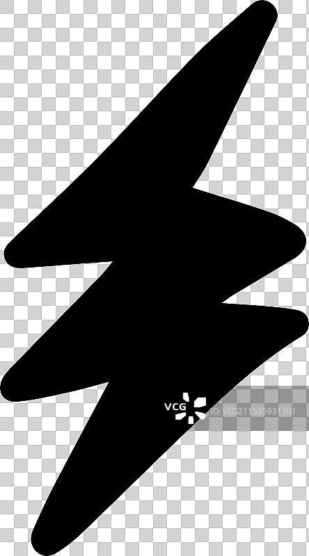 手绘闪电图标用于雷暴图片素材