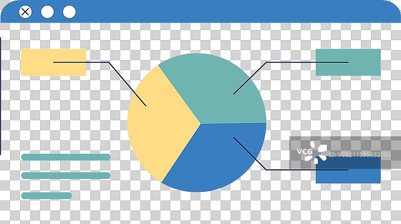 扁平化的饼图图标，搜索引擎优化数据分析图片素材